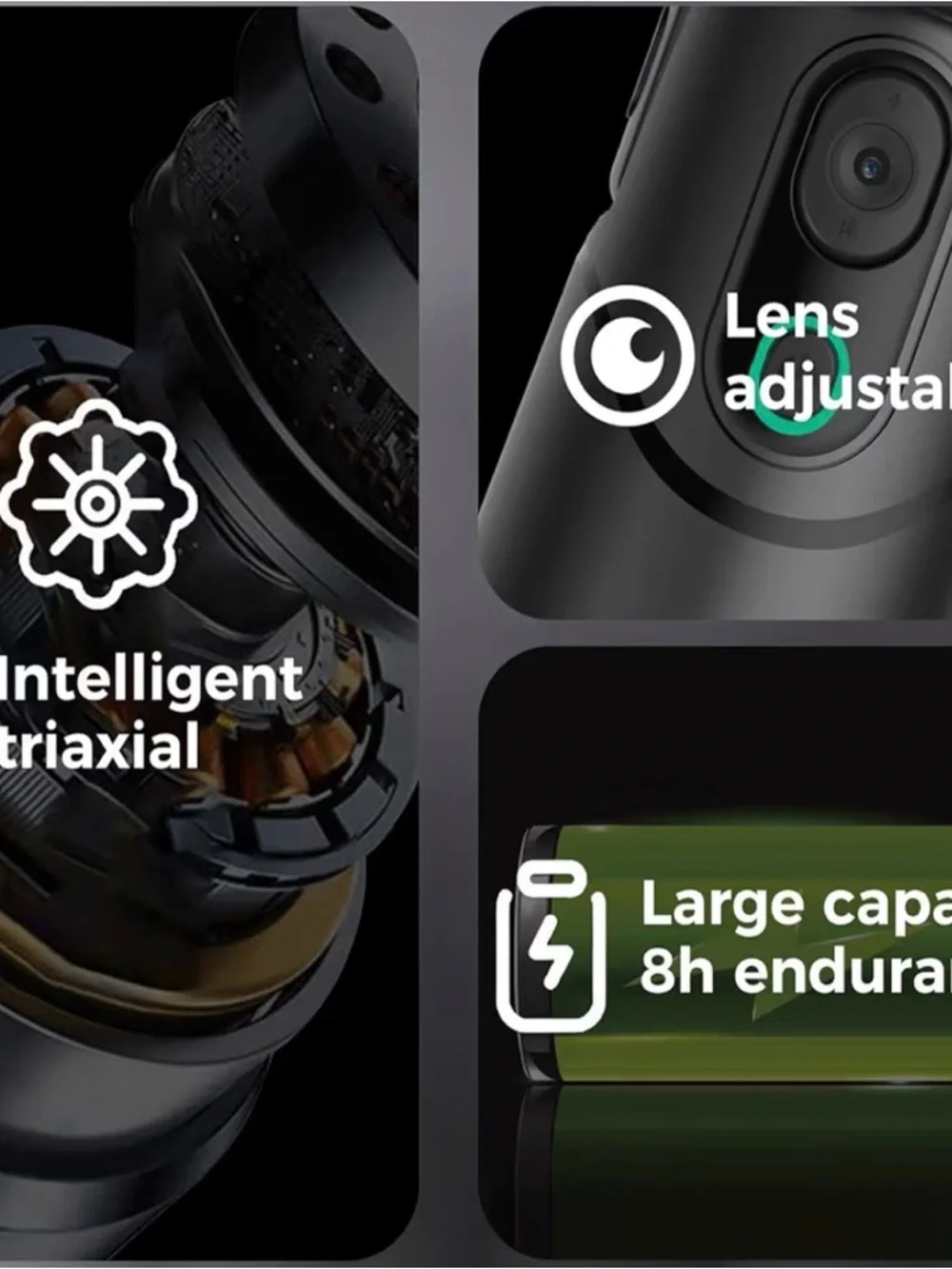 AI Auto-Tracking Smartphone Mount - Black